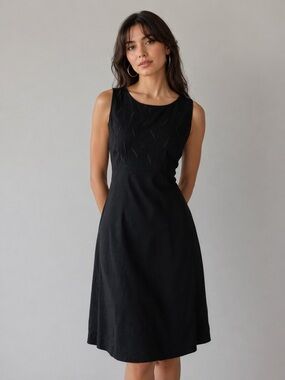 Vintage S. Roberts Black Sleeveless Cocktail Dress size 5/6
